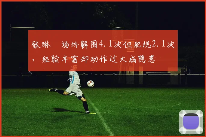张琳芃场均解围4.1次但犯规2.1次，经验丰富却动作过大成隐患